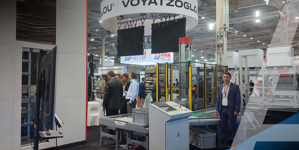 Ukrainian manufacturer's roller conveyor at the exhibition Supply Chain & Logistics 2023 in Greece
